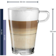 thumbnail: Leonardo Latte Macchiato Glazen Senso - Stapelbaar - 350 ml - 6 stuks
