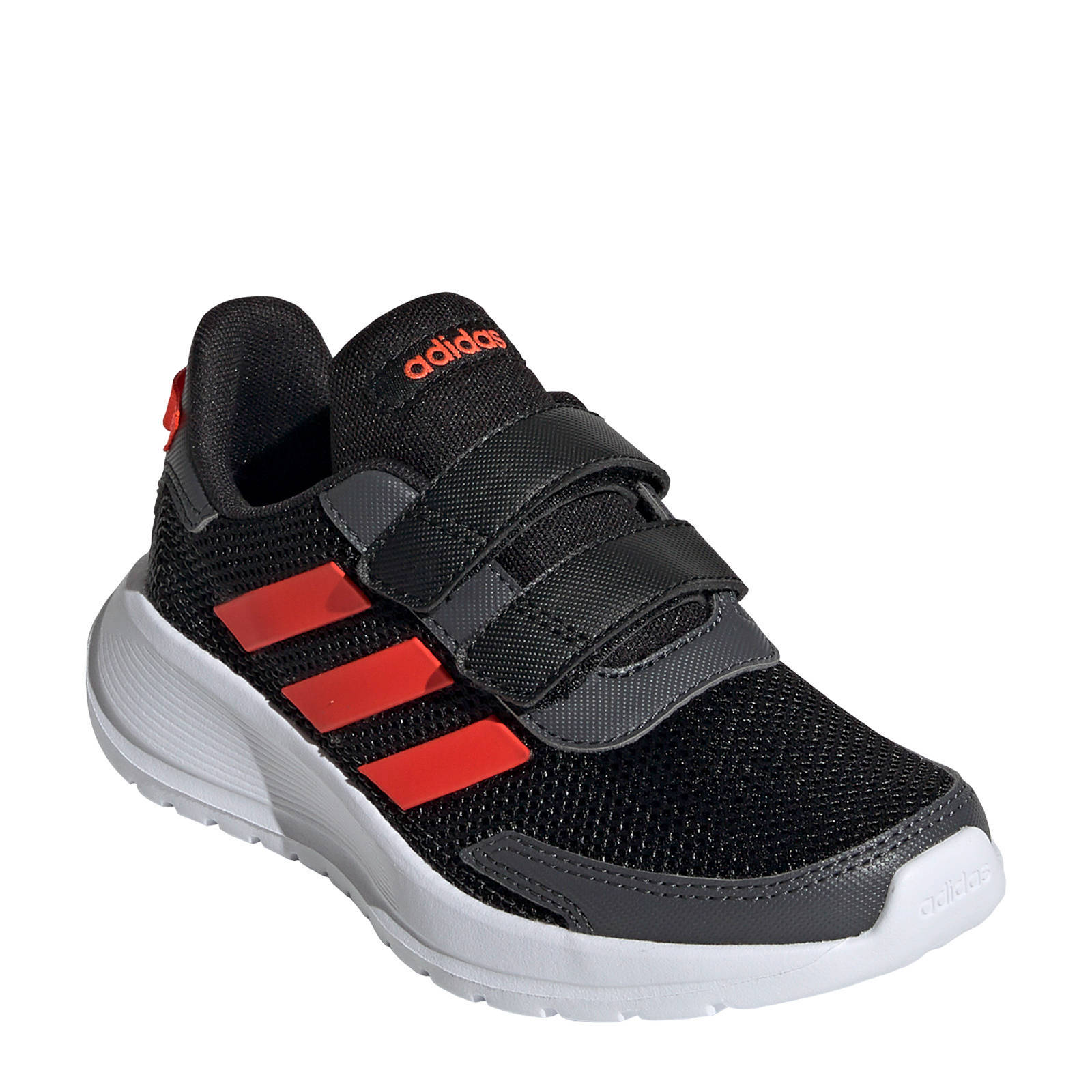 adidas Performance Tensaur Run C sportschoenen zwart/rood kids | wehkamp