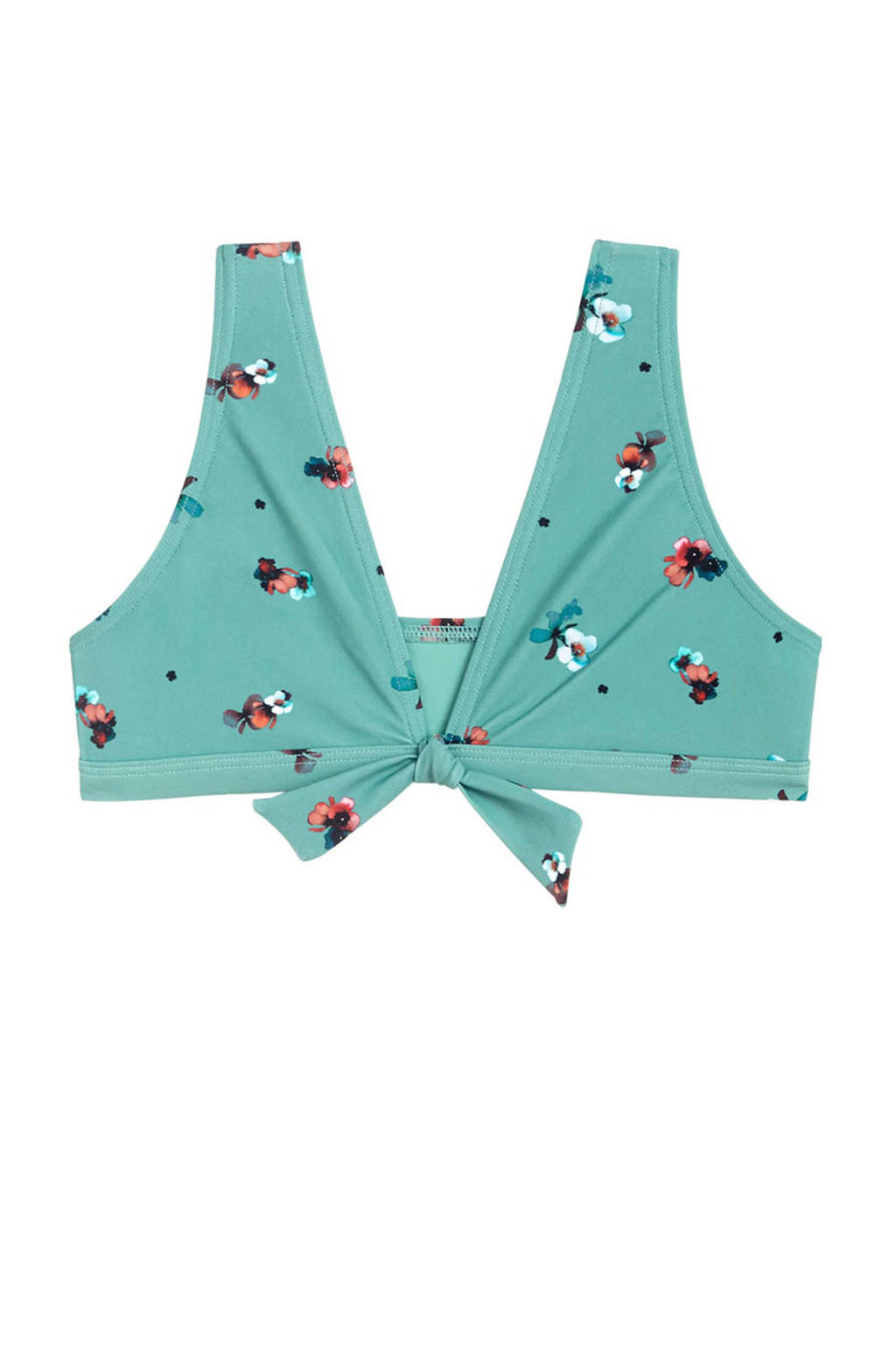 Beachlife bikinitop met all over print groen, Groen/zwart/wit/oranje