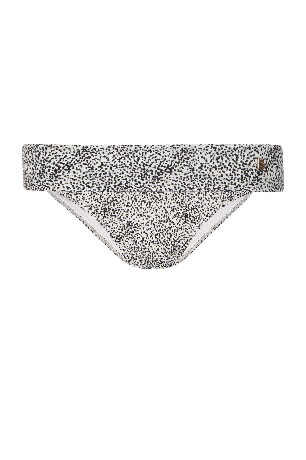 Beachlife omslag bikinibroekje met all over print wit/zwart, Wit/zwart