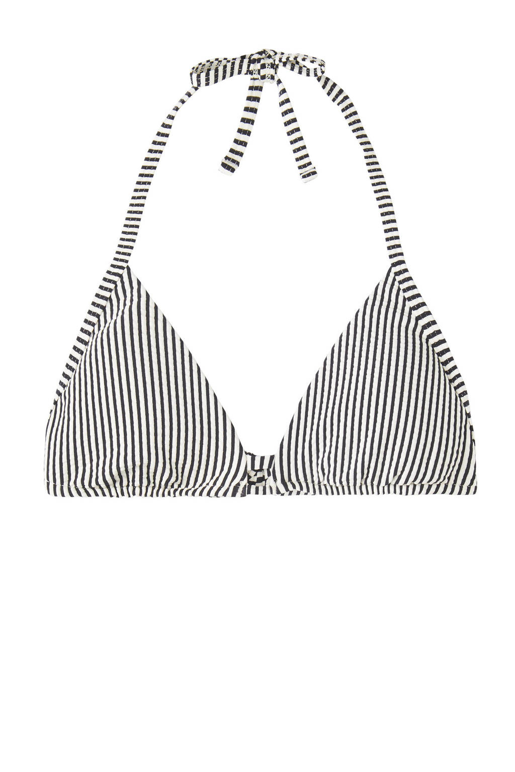 Beachlife gestreepte bikinitop donkerblauw/wit, Donkerblauw/wit