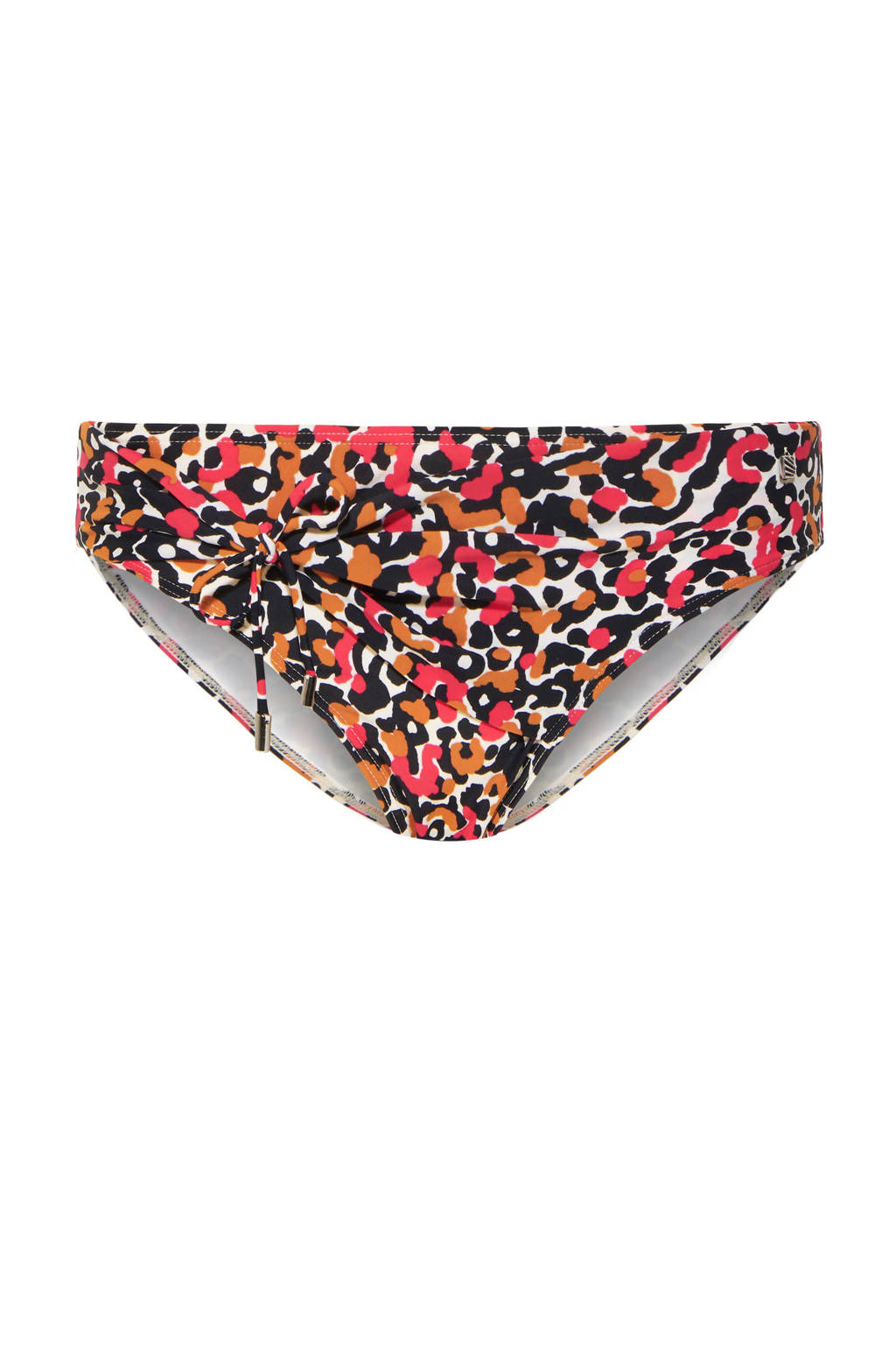 Beachlife bikinibroekje met all over print roze/donkerblauw, Roze/donkerblauw/wit/camel