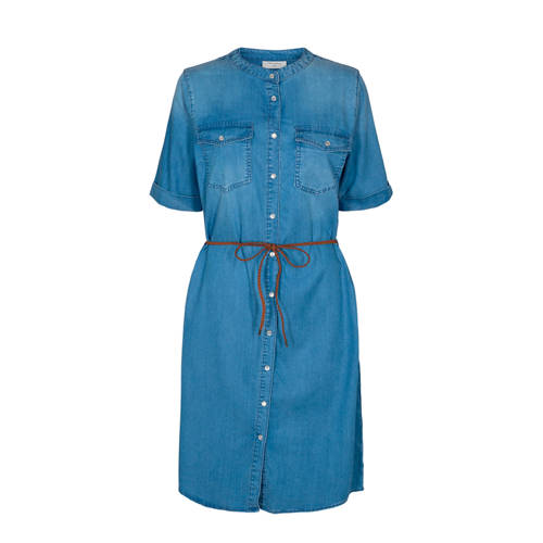 FREEQUENT blousejurk en ceintuur blauw FREEQUENT blousejurk en ceintuur blauw