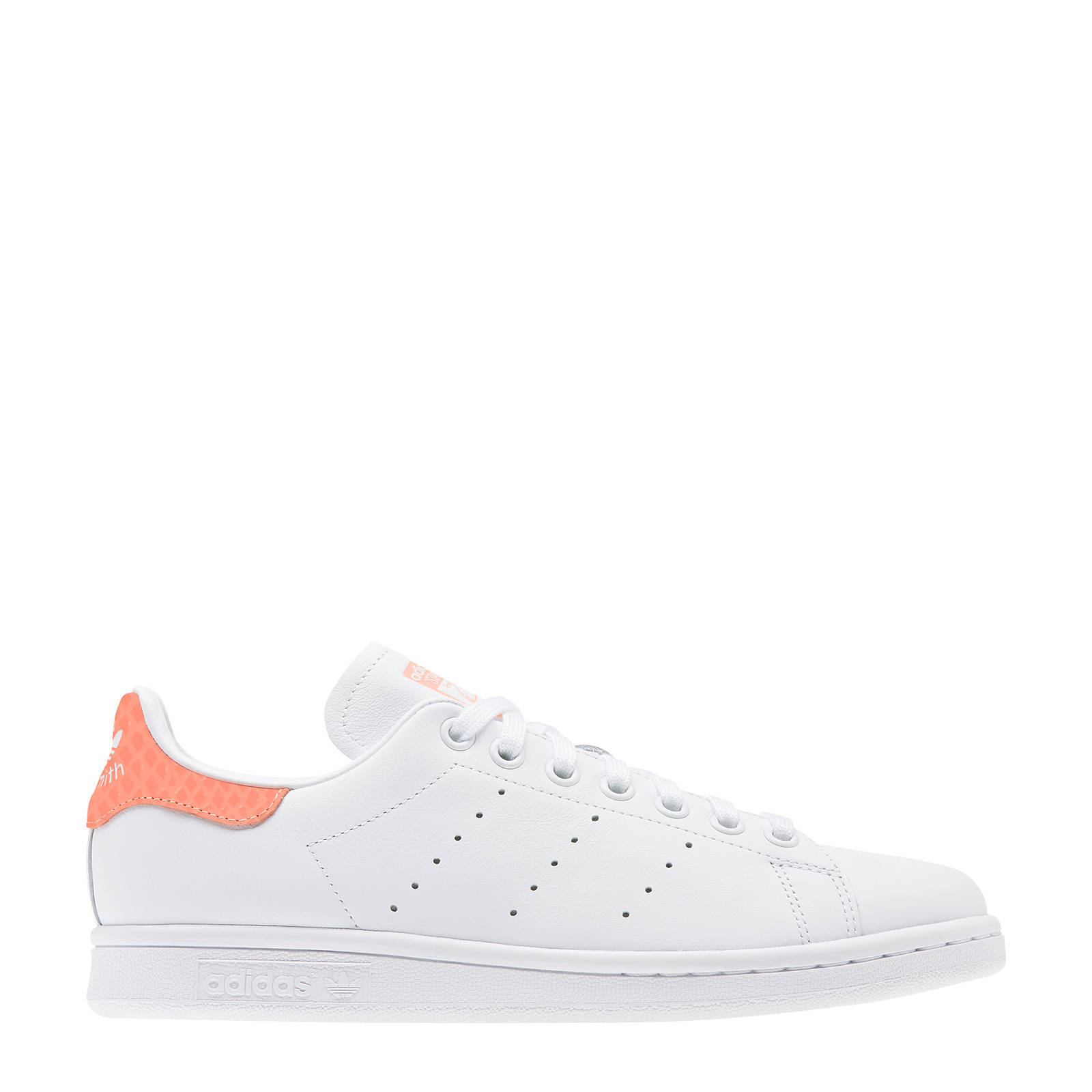 adidas Originals Stan Smith W leren sneakers witkoraal adidas Originals Stan Smith W leren sneakers witkoraal