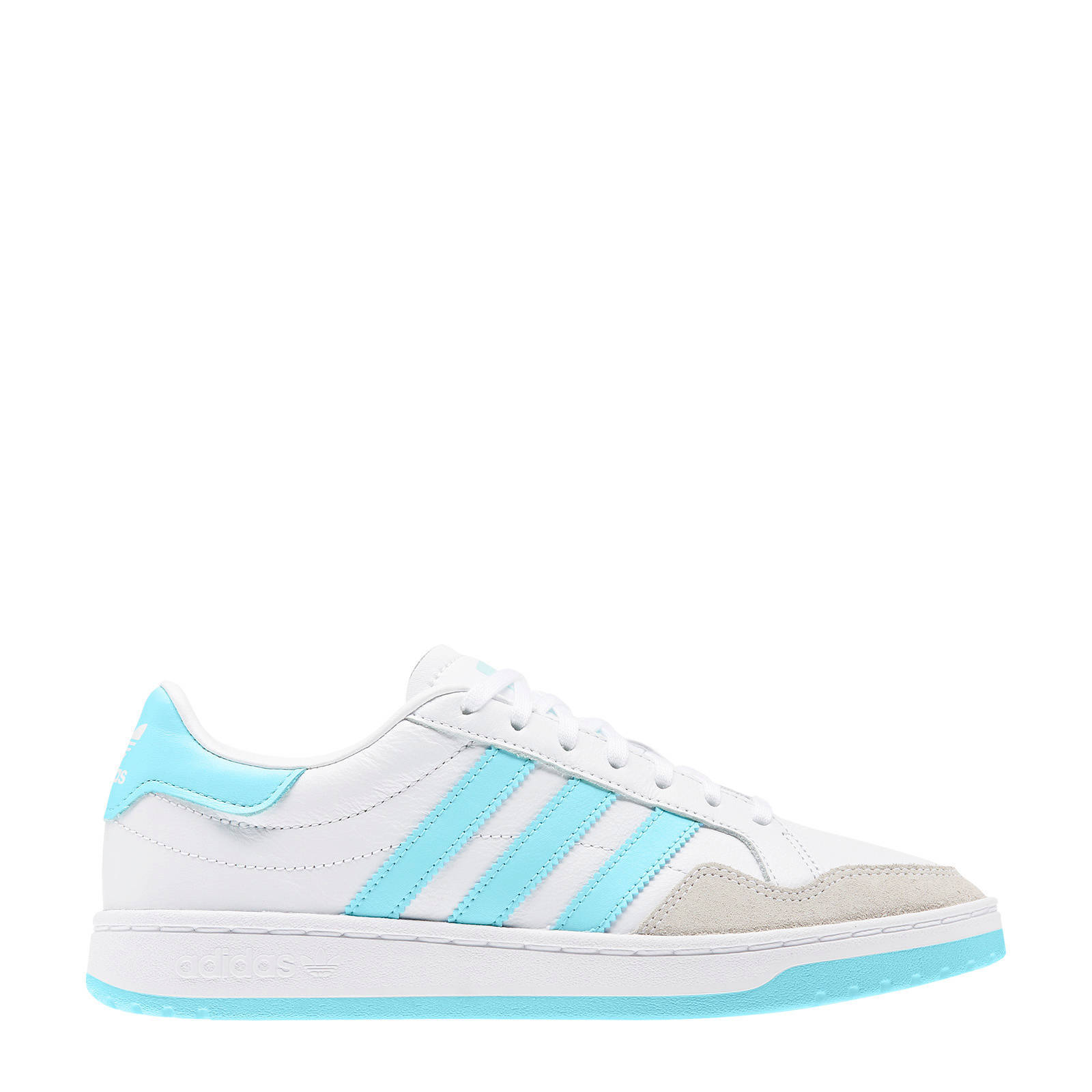 adidas Originals Team Court sneakers wit/blauw | wehkamp