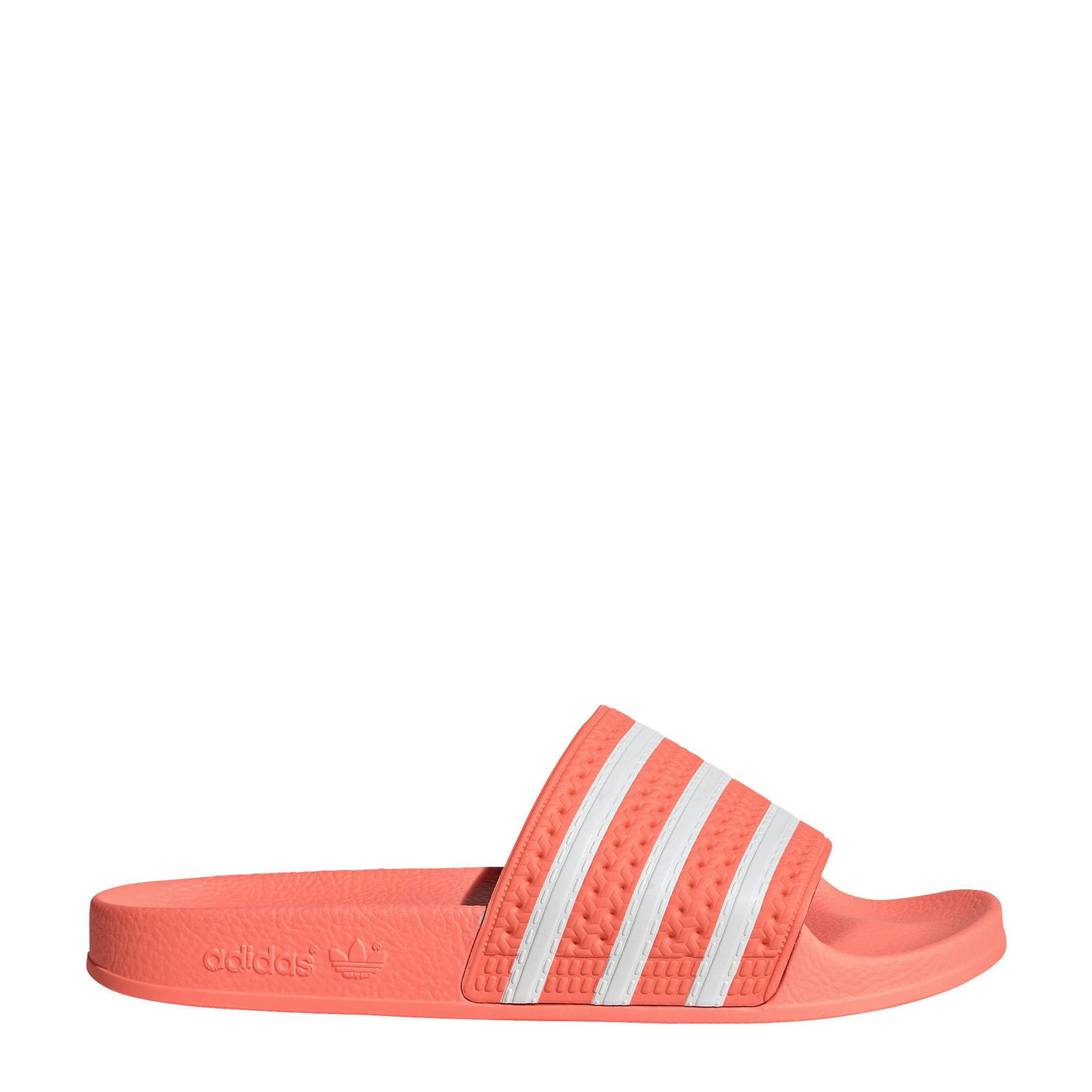 adidas Originals Adilette slippers neonroze/wit | wehkamp