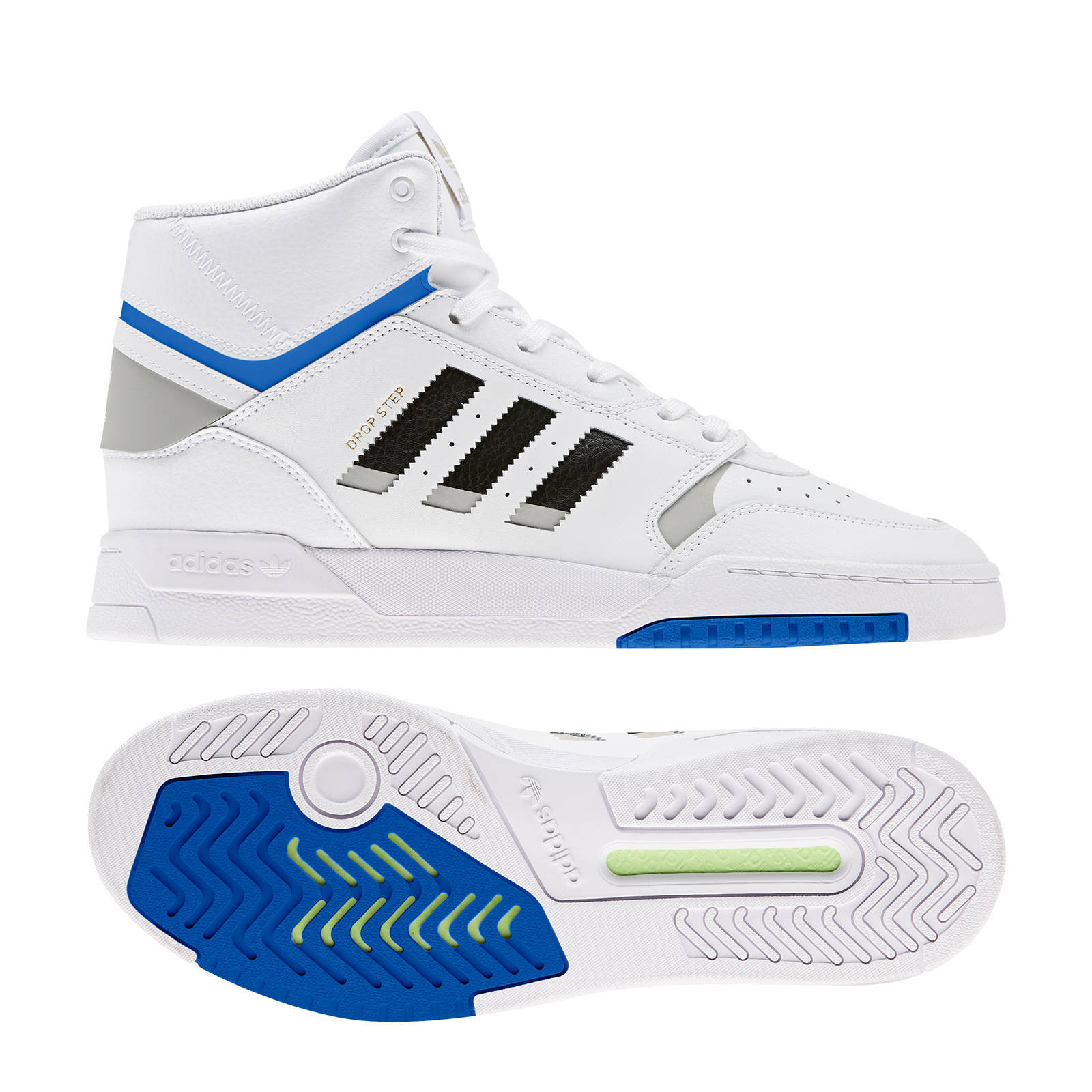 adidas Originals Drop Step leren sneakers grijsblauwwit adidas Originals Drop Step leren sneakers grijsblauwwit
