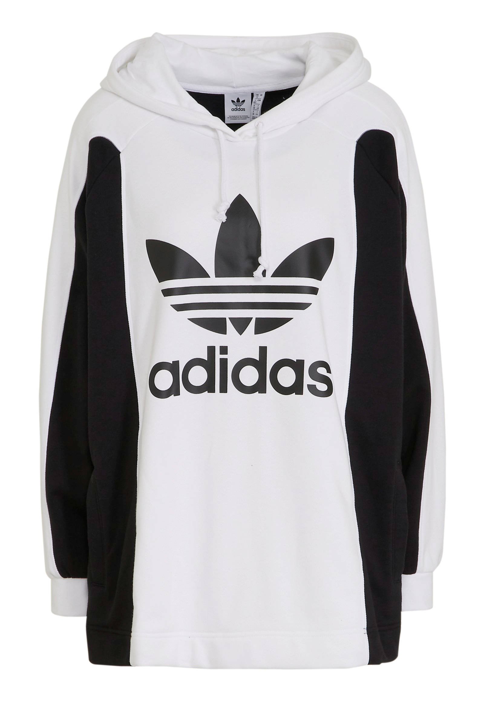 adidas Originals hoodie witzwart | wehkamp adidas originals adidas Originals oversized sweater wit