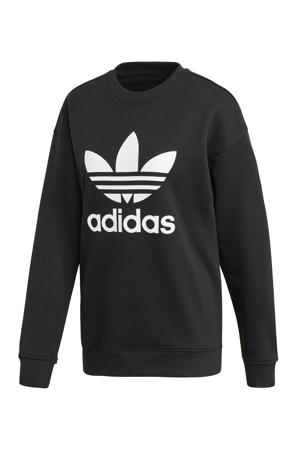 Adicolor sweater zwart/wit