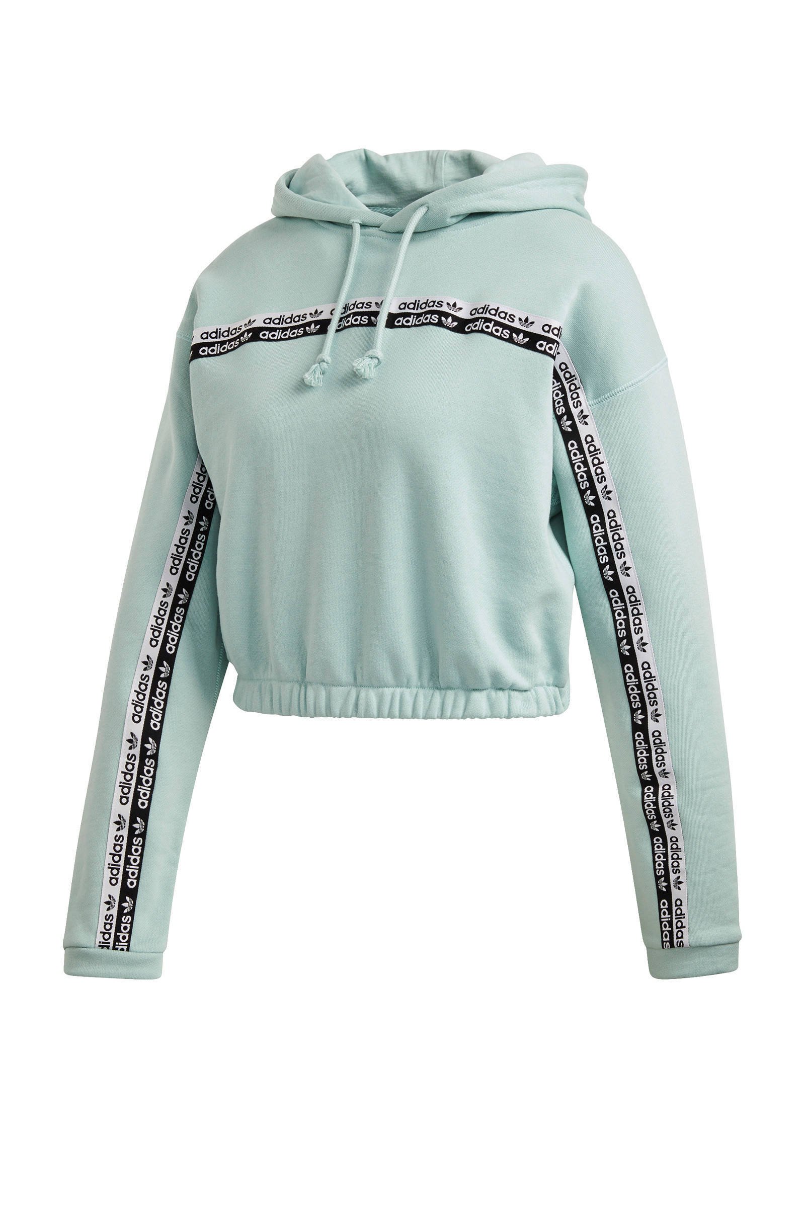 adidas Originals cropped hoodie mintgroen | wehkamp adidas Originals cropped hoodie oranje | wehkamp