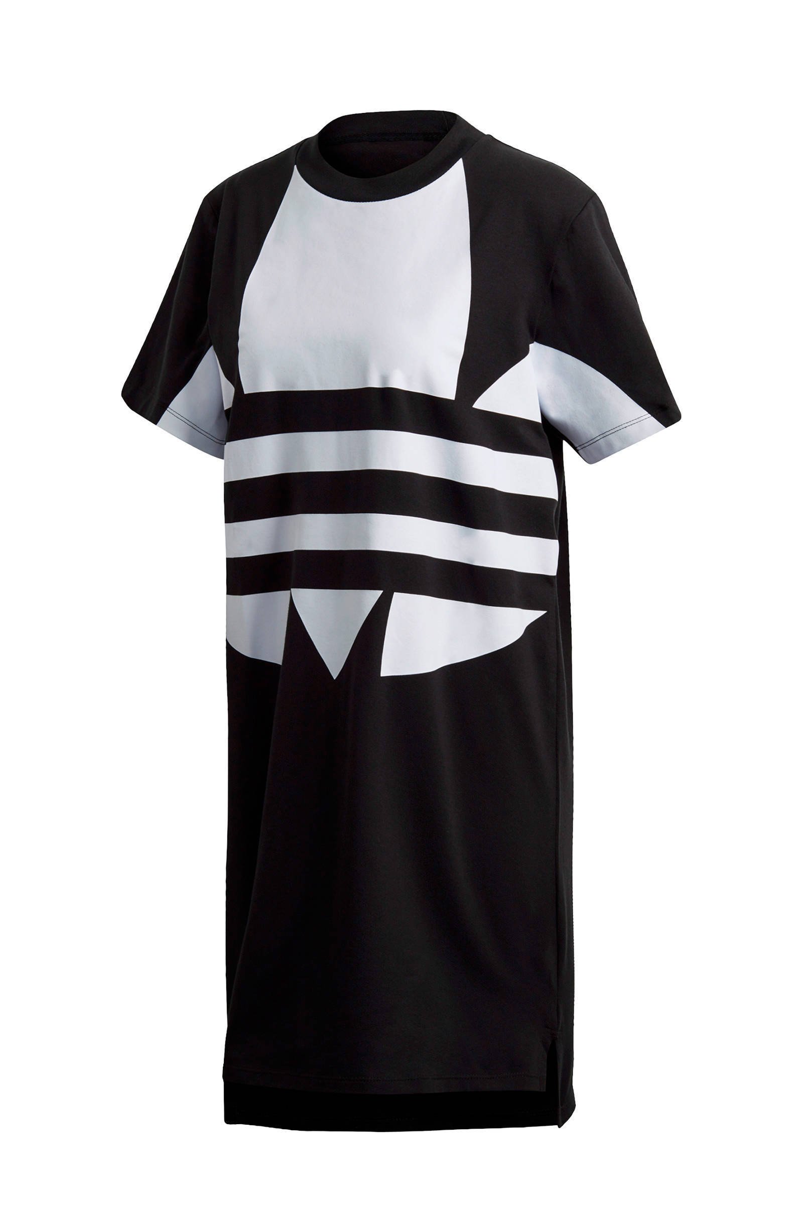 Adicolor T shirt jurk zwartwit Adicolor T shirt jurk zwartwit