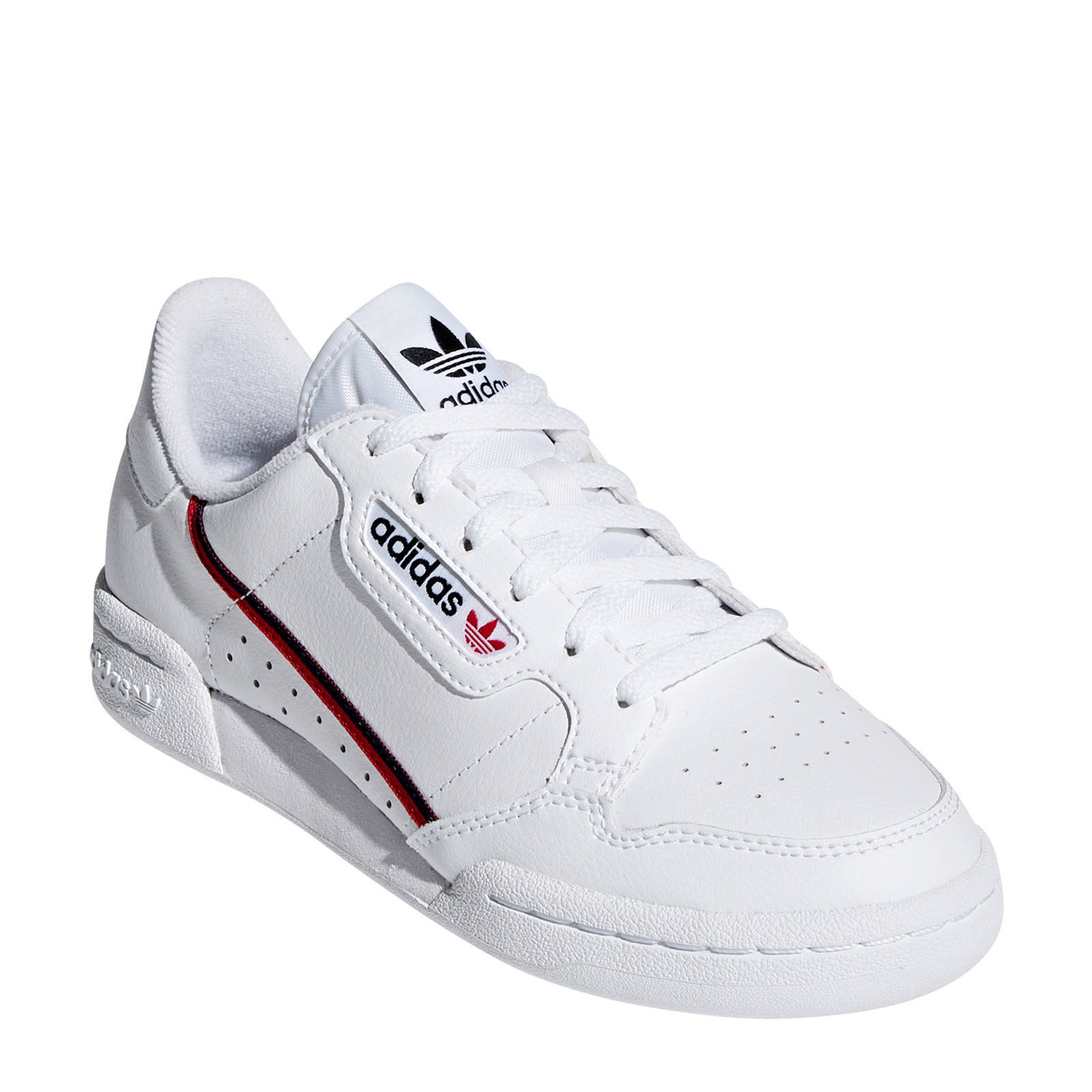 adidas Originals Continental 80 J sneakers wit/rood | wehkamp
