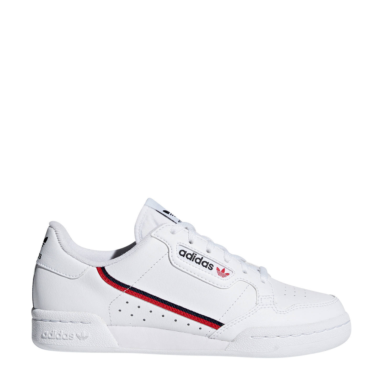 adidas Originals Continental 80 J sneakers wit/rood | wehkamp