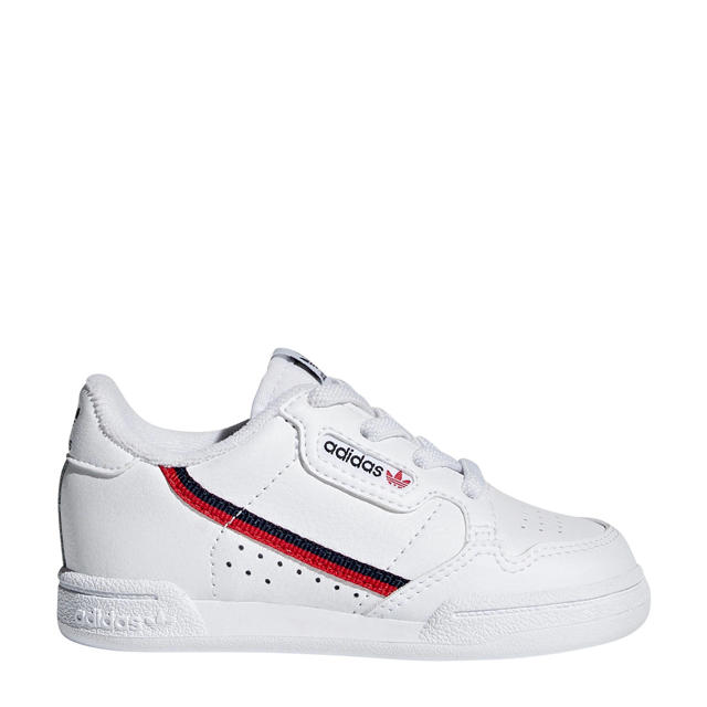 zout Bisschop ontwerper adidas Originals Continental 80 EL I sneakers wit/rood | wehkamp