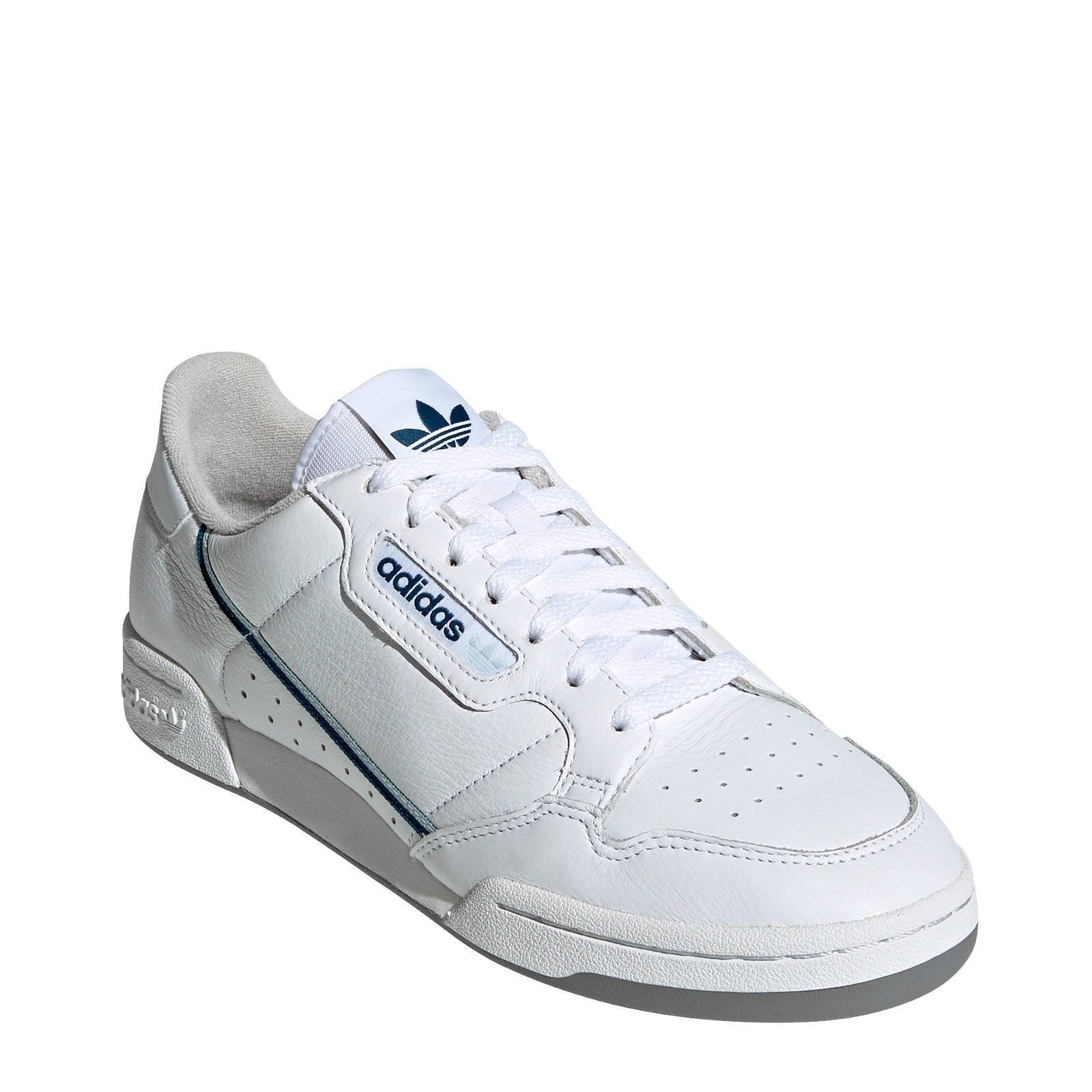 adidas Originals Continental 80 sneakers wit/blauw | wehkamp