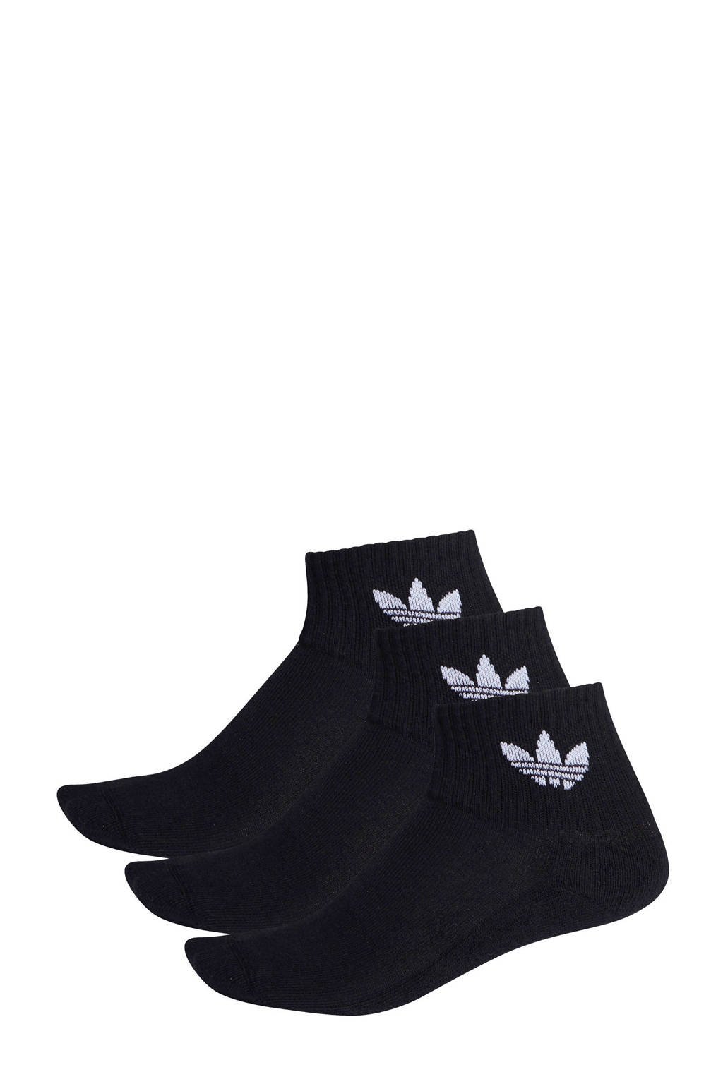 adidas Originals sportsokken zwart (set van 3), Zwart