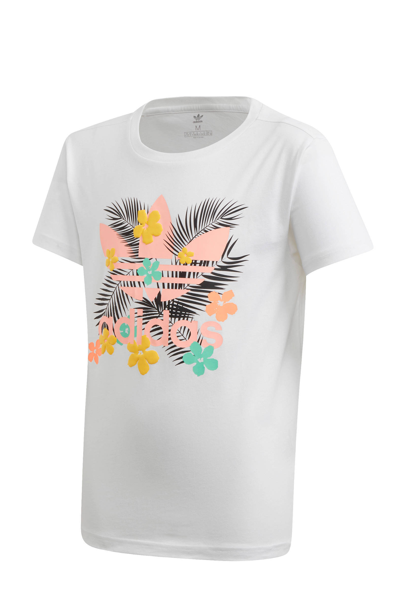 adidas Originals T shirt met printopdruk witzwartgeel adidas Originals T shirt met printopdruk witzwartgeel