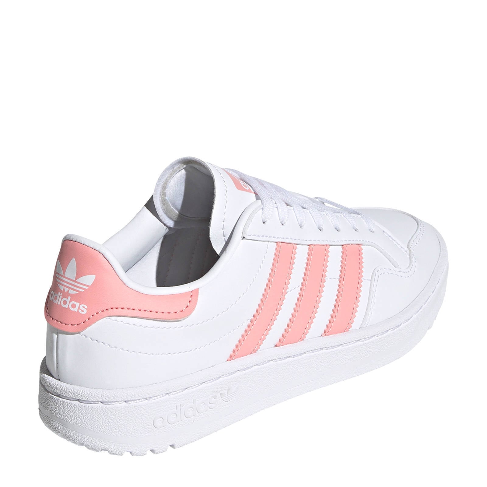 adidas Originals Team Court sneakers wit/roze | wehkamp