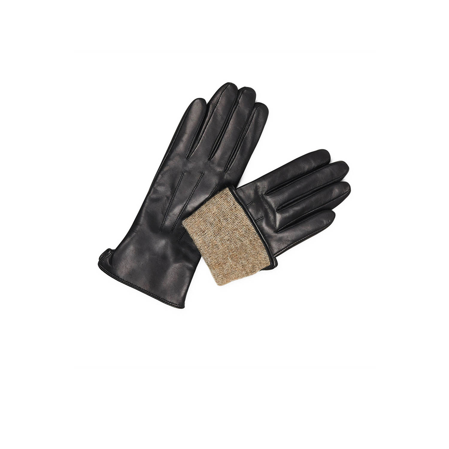Markberg leren handschoenen zwart