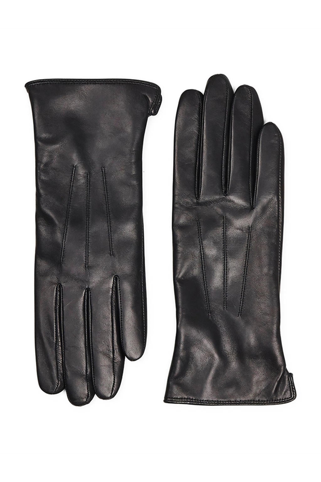 Markberg leren handschoenen zwart