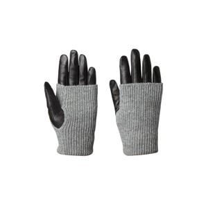 leren handschoenen Helly zwart/grijs