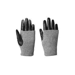 leren handschoenen Helly zwart/grijs