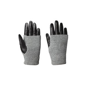 leren handschoenen Helly zwart/grijs