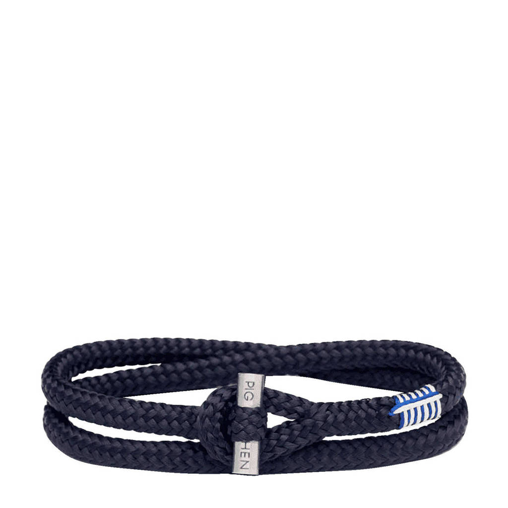 Pig & Hen armband Tiny Tiny marine/zilver, Marine