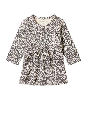 jersey jurk Amazona met biologisch katoen ecru/antraciet