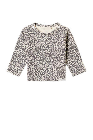 baby longsleeve Yasumi met biologisch katoen ecru/antraciet