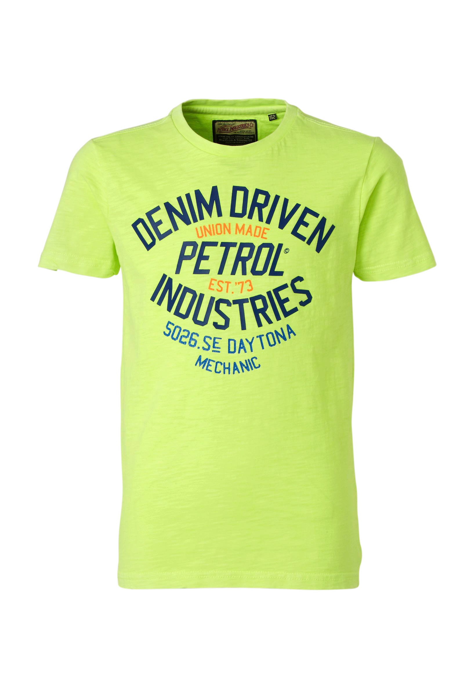 Petrol Industries T shirt met printopdruk neon geel | wehkamp Petrol Industries sweater met printopdruk felgroen | wehkamp