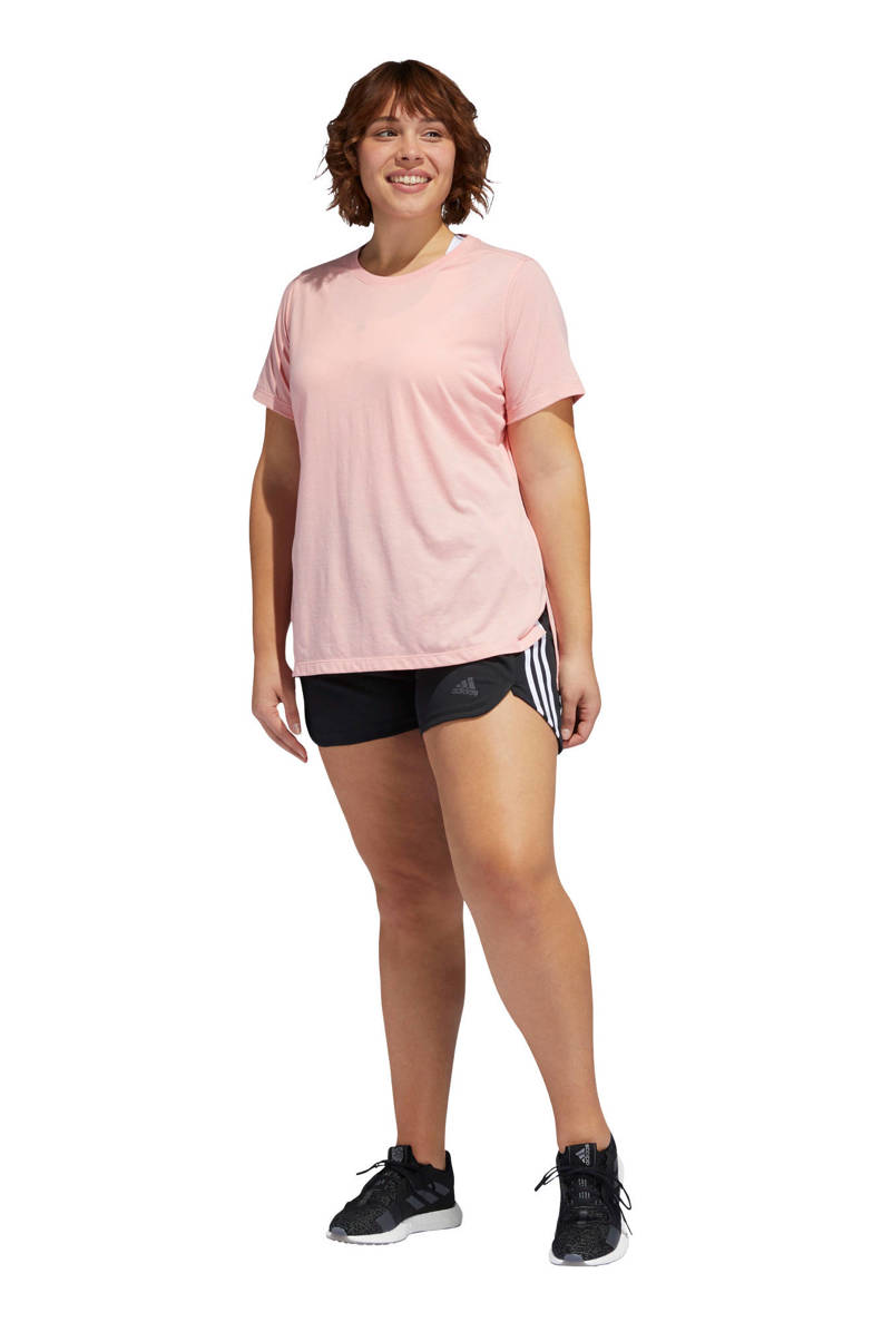 adidas Performance Plus Size sport Tshirt lichtroze wehkamp