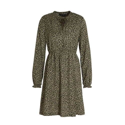 anytime jurk met all over print groen zwart anytime jurk met all over print groen zwart