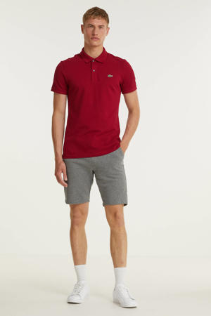 slim fit polo donkerrood