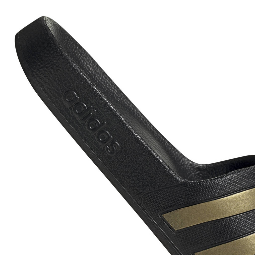 adidas Aqua slippers zwart/geel | wehkamp