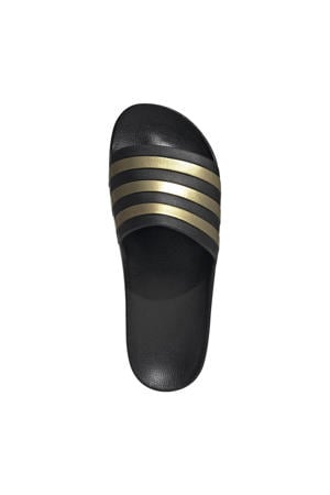 Adilette Aqua slippers zwart/geel