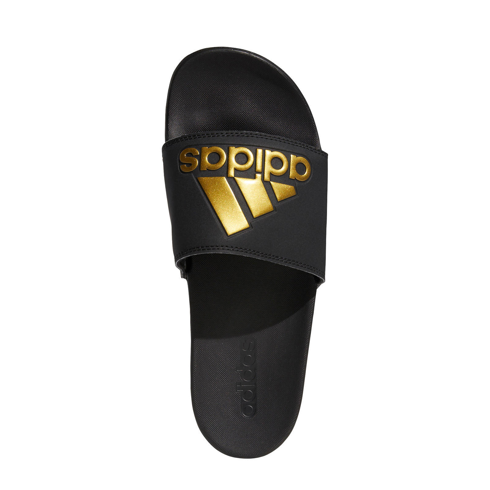 adidas Performance Adilette Comfort slippers zwart/goud | wehkamp