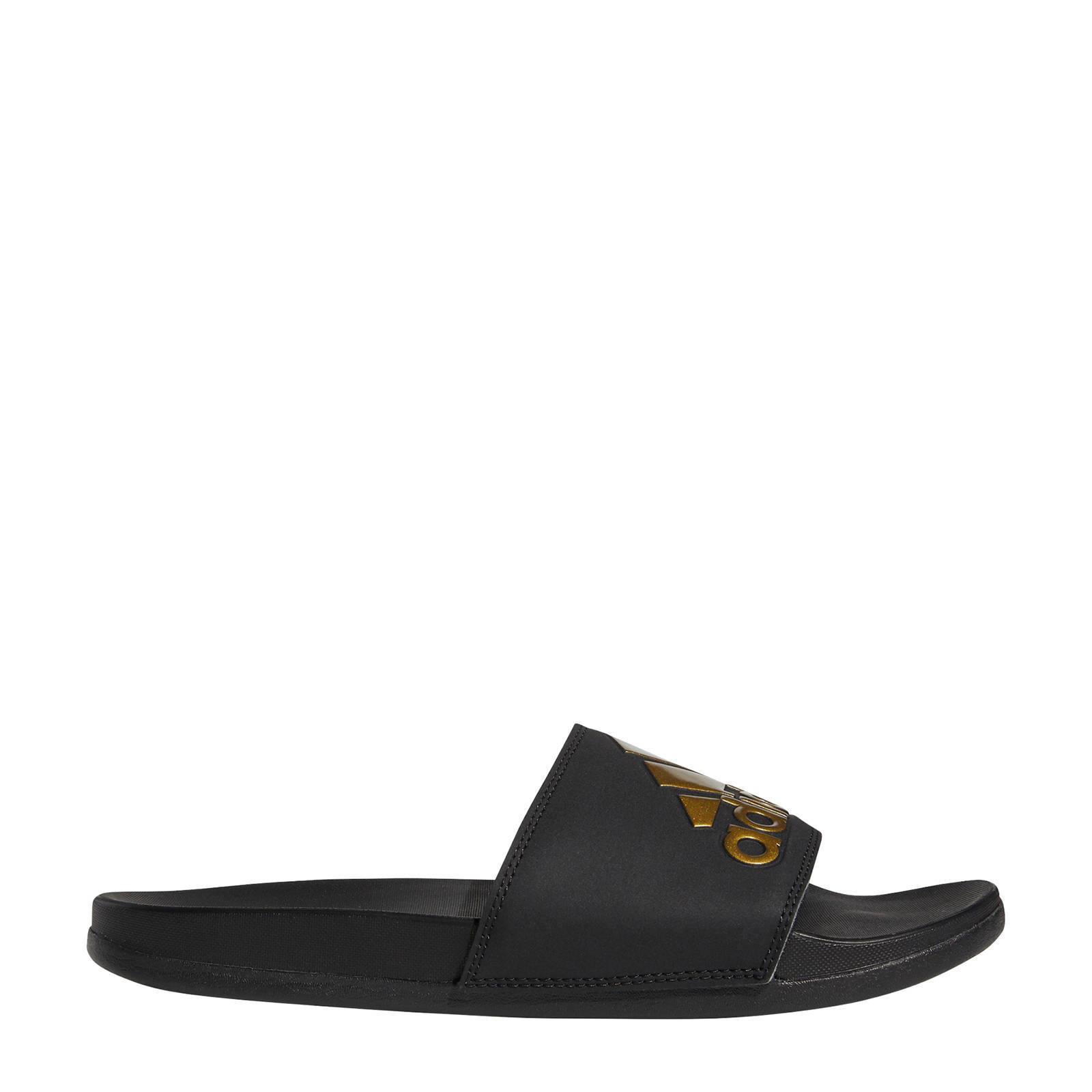 adidas Performance Adilette Comfort slippers zwart/goud | wehkamp