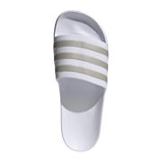 thumbnail: Wit en gouden unisex adidas Sportswear Adilette Aqua slippers van rubber/voering: textiel met logo