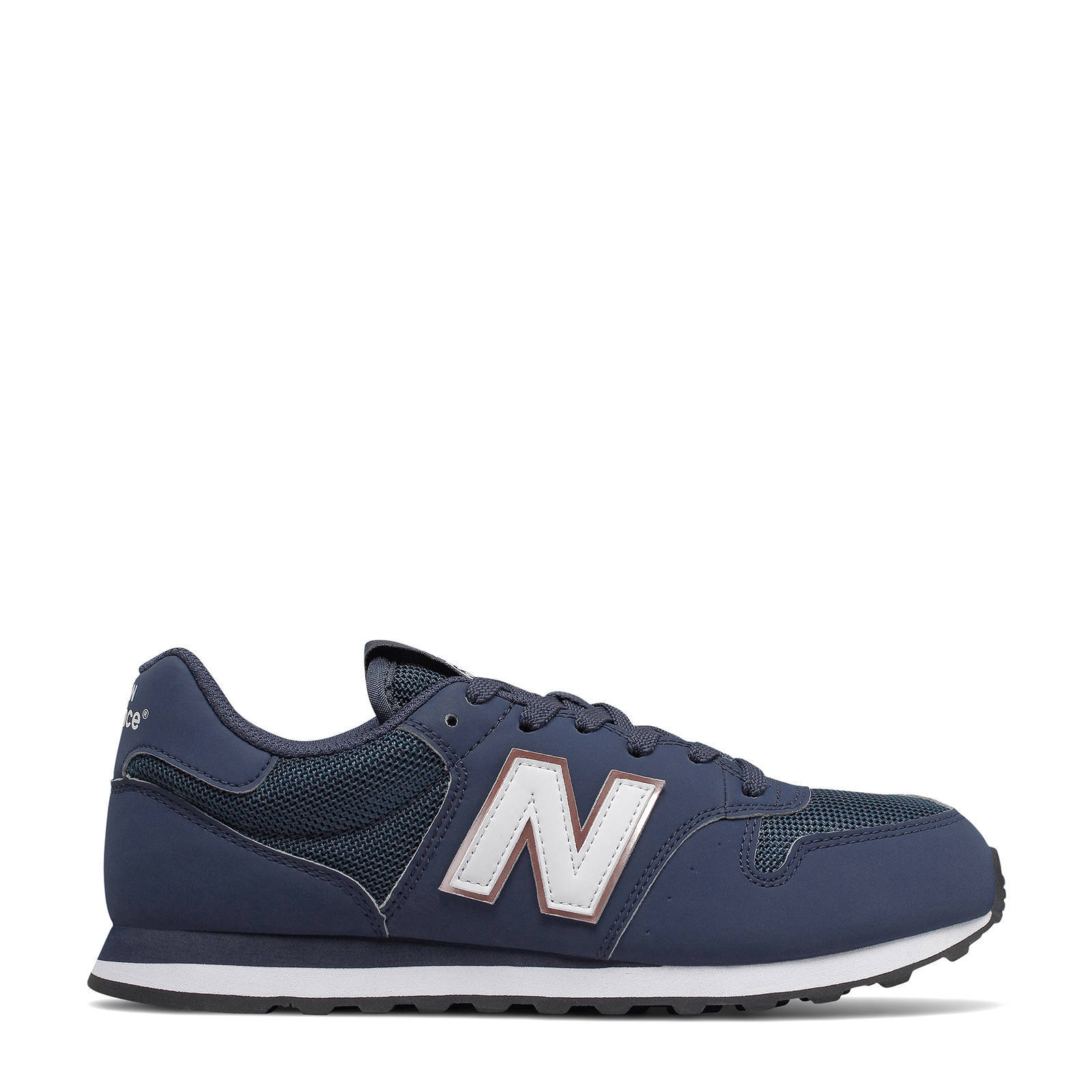 New Balance 500 sneakers donkerblauw/wit | wehkamp