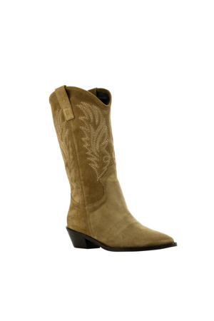 Liset suède cowboylaarzen taupe