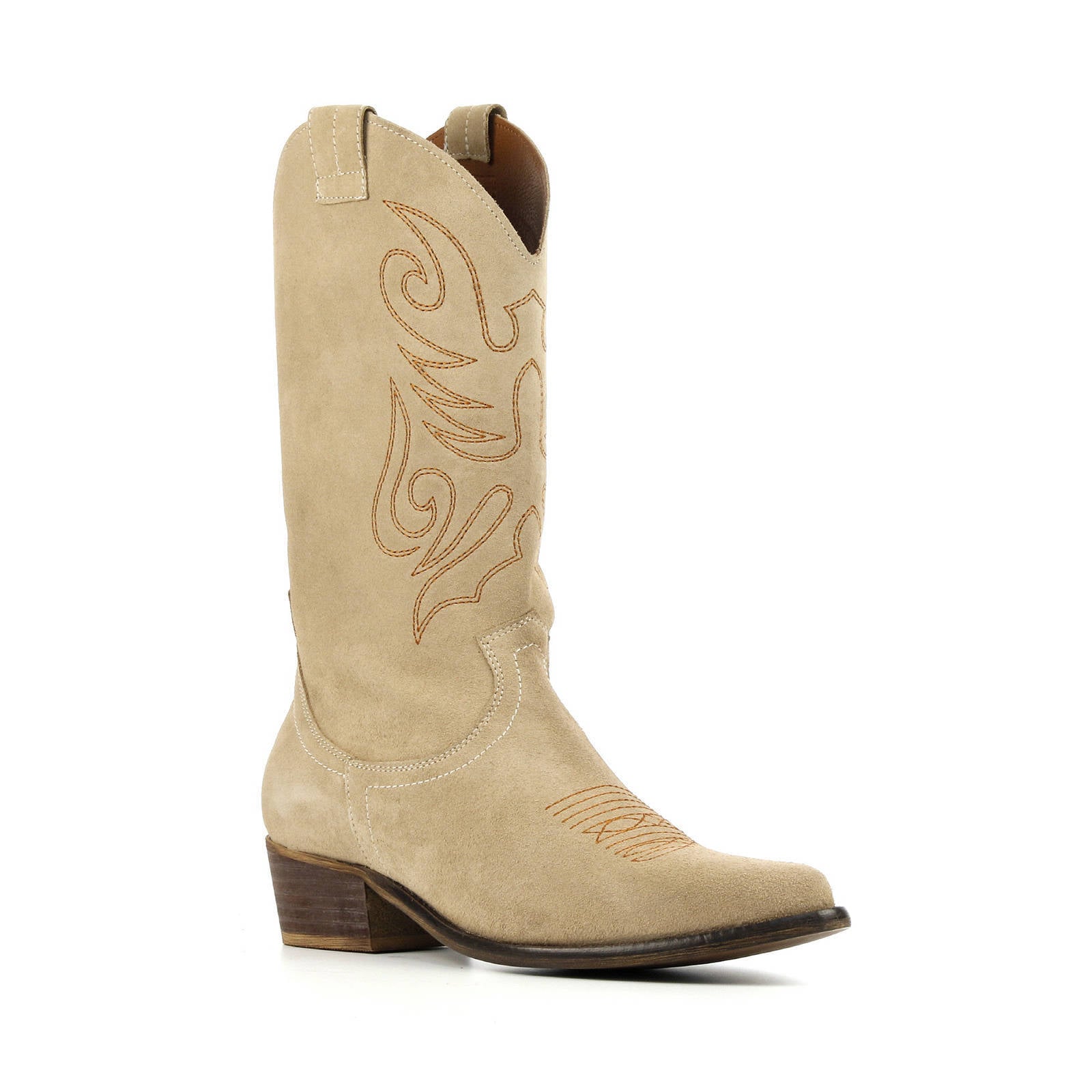 Lina Locchi Jandra suède cowboylaarzen beige | wehkamp
