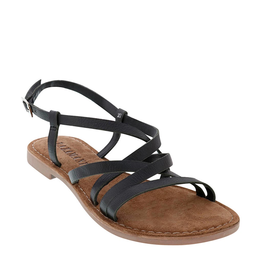 Lazamani 75 518 Leren Sandalen Zwart Wehkamp lazamani-75-518-leren-sandalen-zwart-wehkamp