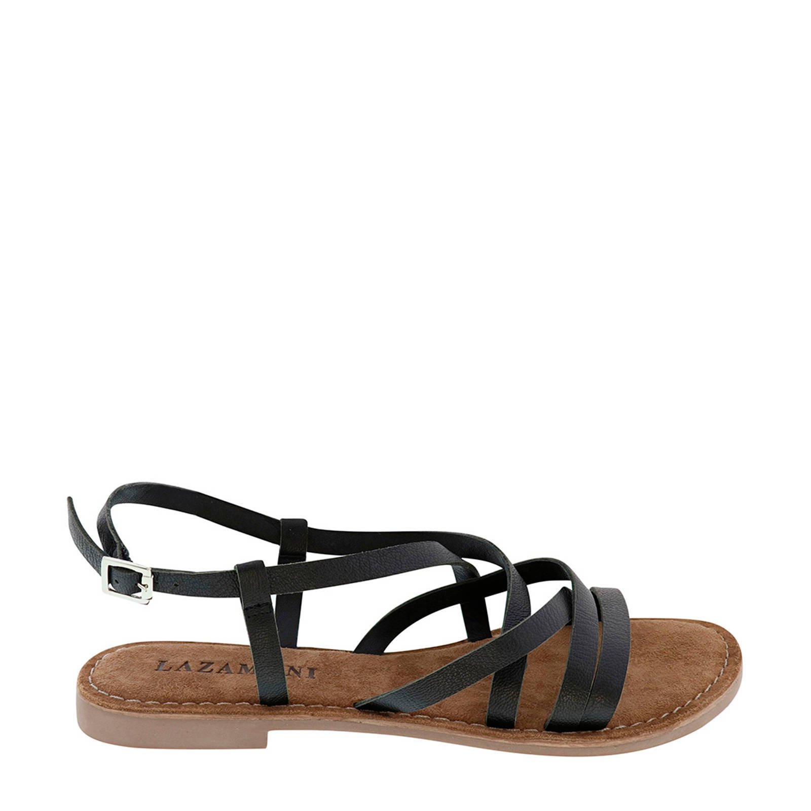 Lazamani discount sandalen zwart