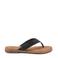 Lazamani 75.481 leren teenslippers met slangenprint zwart