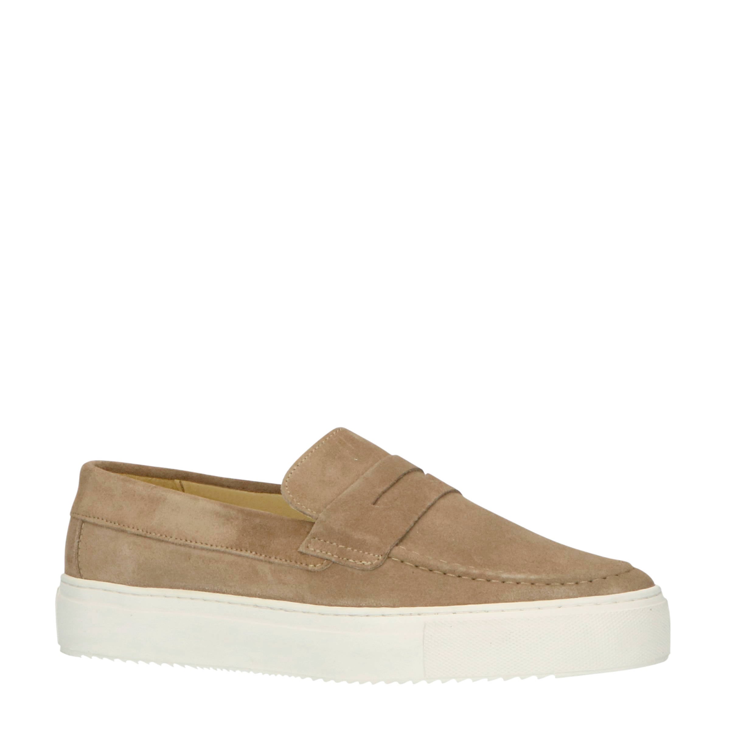 Goosecraft Christian cupsole suède loafers beige | wehkamp