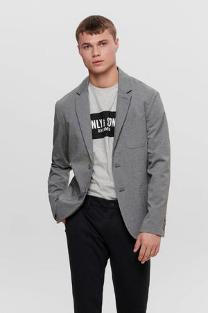slim fit colbert grijs