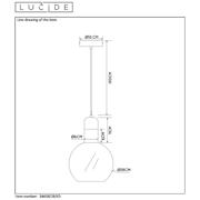 thumbnail: Lucide JULIUS - Hanglamp - Ø 28 cm - 1xE27 - Fumé