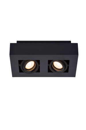 XIRAX - Plafondspot - LED Dim to warm - GU10 - 2x5W 2200K/3000K - Zwart 