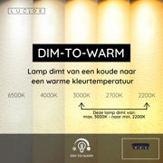 thumbnail: Lucide XIRAX - Plafondspot - LED Dim to warm - GU10 - 3x5W 2200K/3000K - Zwart